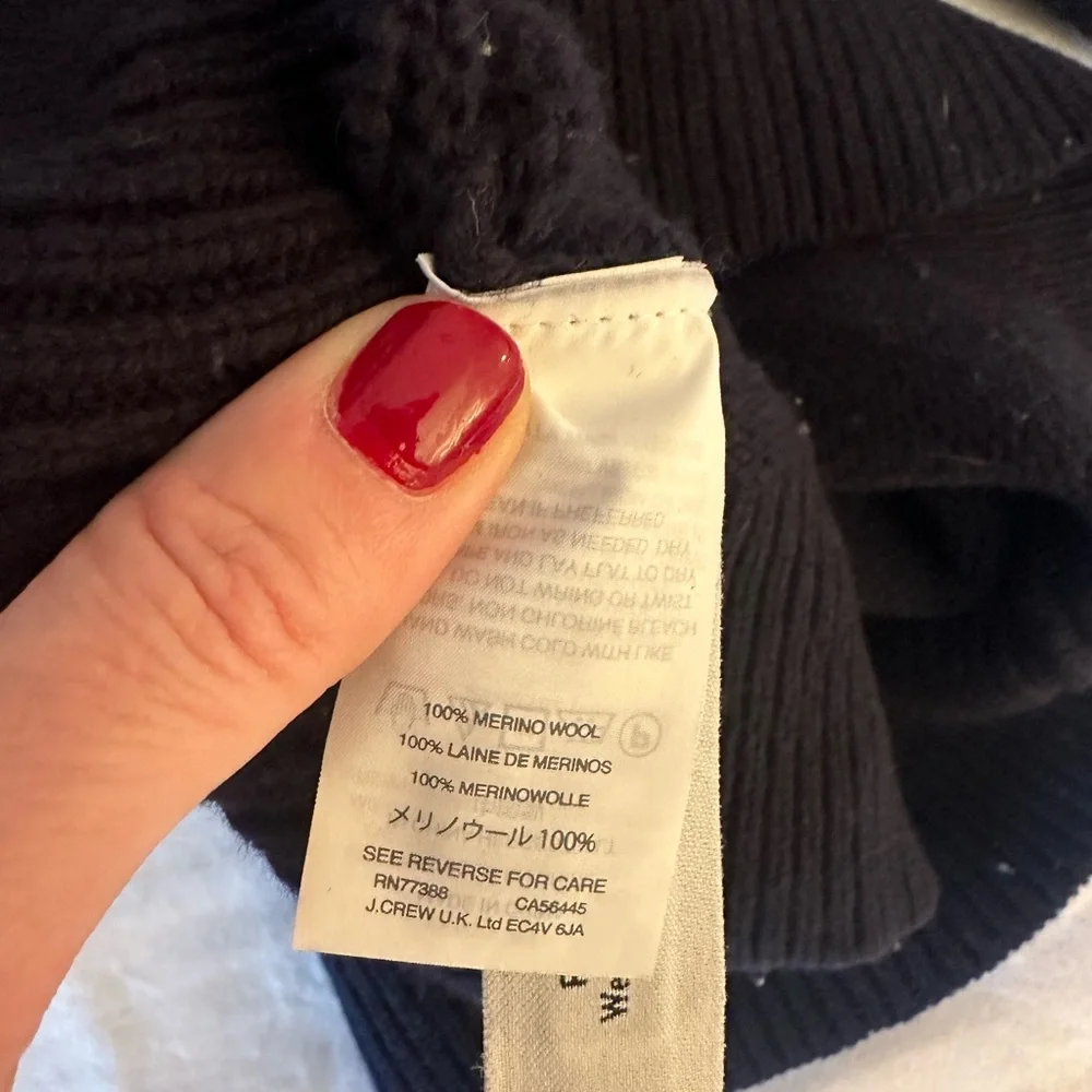 J. Crew fair aisle turtleneck sweater. 100% Merino wool.